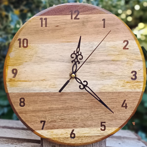 Zegar drewniany - możliwość wypalenia  dedykacji