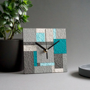 Zegar mozaika z papieru z recyklingu