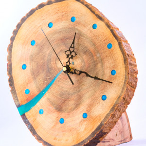 Zegar ORZECH - żywica epoksydowa G5