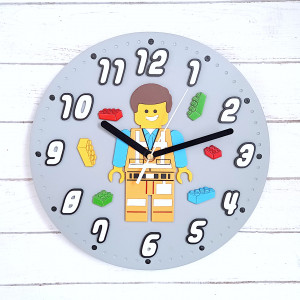 Zegar ścienny dla chłopca lego Emmet