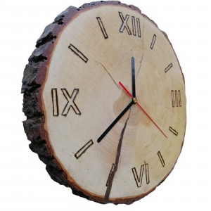Zegar ścienny plaster drewna 1