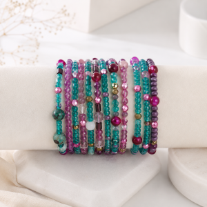 Zestaw 11 Bransoletek Mocy – Jadeit, Turkus i Kwarc | Handmade