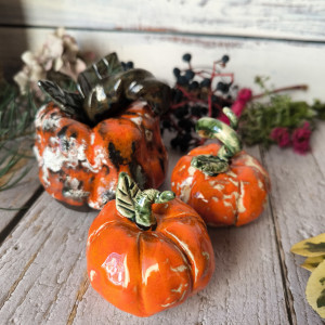 Zestaw 3 dyń ceramicznych