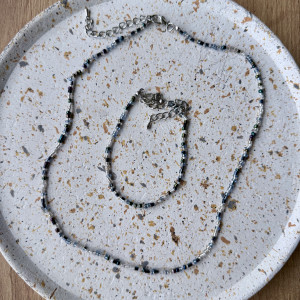 Zestaw bransoletka i naszyjnik koraliki