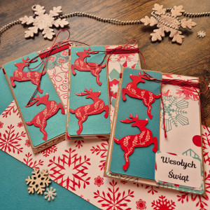 Zestaw kartek świątecznych jeleń #4