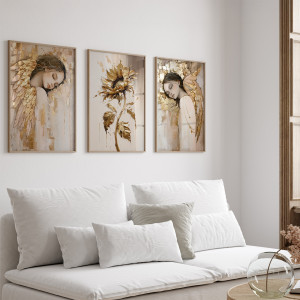 ZESTAW PLAKATÓW 3 części Anioły i słonecznik (set249)