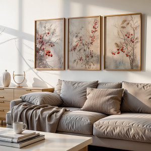 Zestaw plakatów - Gałązki z owocami  (set230)