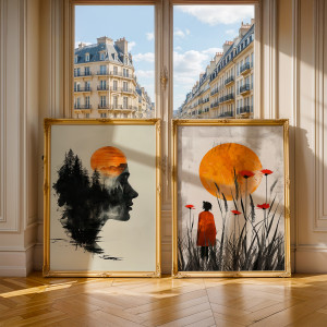 ZESTAW PLAKATÓW  Kobieta i maki  (set221)