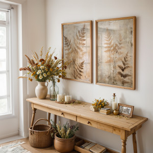 Zestaw plakatów - Paproć w odcieniach ziemi  (set229)