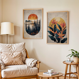 Zestaw plakatów - Pejzaż i Kwiaty  (set225)