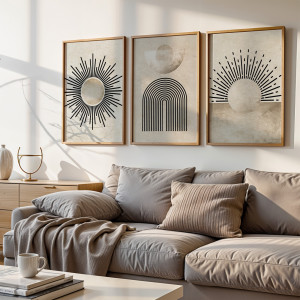 ZESTAW PLAKATÓW  Tryptyk abstrakcja  (set227)