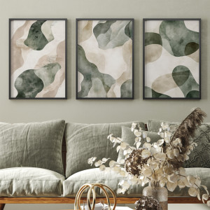 ZESTAW PLAKATÓW  Tryptyk abstrakcja  (set243)