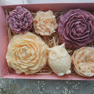 Zestaw prezentowy ze świecami ,Dzień Nauczyciela.