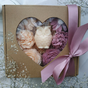 Zestaw prezentowy  ze  świeczką sową. Dzień Nauczyciela