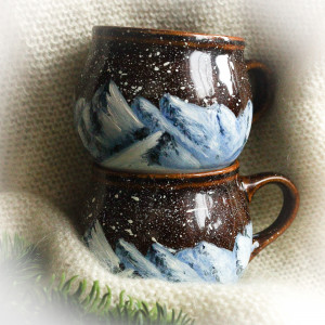 Zestaw ręcznie malowanych kubków do grzańca Hala Gąsienicowa 300ml