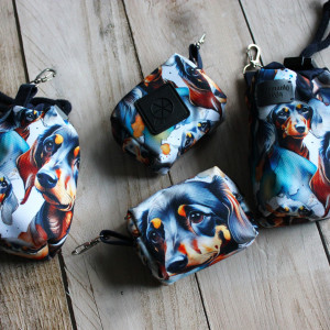 Zestaw saszetek na smaczki i kupoworeczki # jamnik krótkowłosy