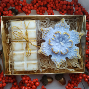 Zestaw świąteczny świeca i wosk