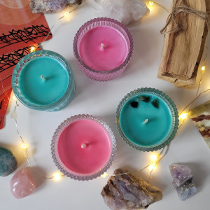 Zestaw świec sojowych na rytuał obfitości i przyciągnięcia miłości