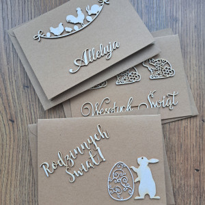 Zestaw trzech kartek wielkanocnych