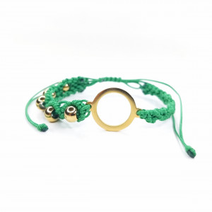 Zielona bransoletka z łącznikiem