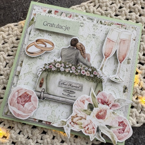 Zielona kartka ślubna