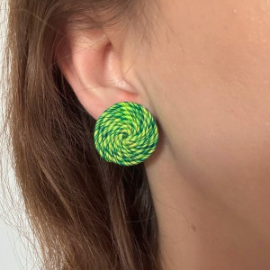 Zielone kolczyki handmade