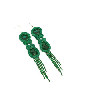 Zielone kolczyki sutasz - kolekcja Glamour