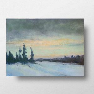 Zima - praca pastelami -suchymi