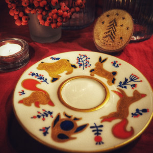 zimowa filiżanka ze spodkiem SCANDI