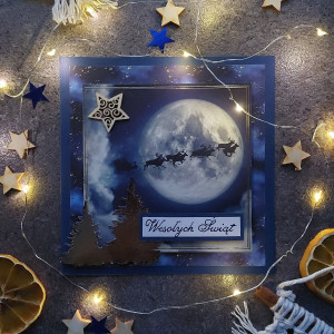 Zimowa kartka na Boże Narodzenie