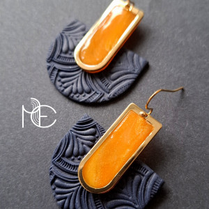 złociste ornamenty - kolczyki