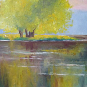 Żółte drzewa-obraz akrylowy 40/30 cm