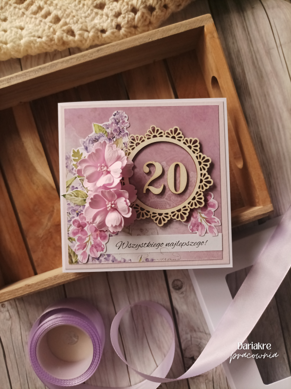 177. Kartka urodzinowa, personalizowana, kwiatowa_photo1