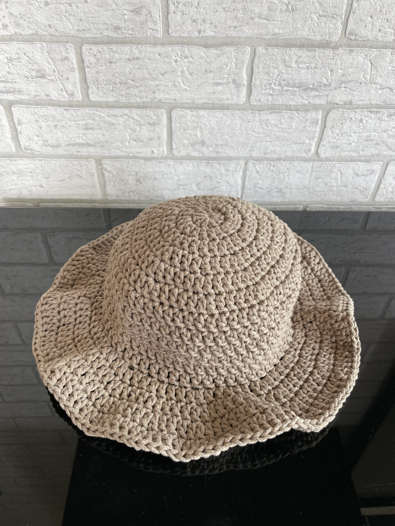 Bawełniany kapelusz bucket hat handmade_photo1