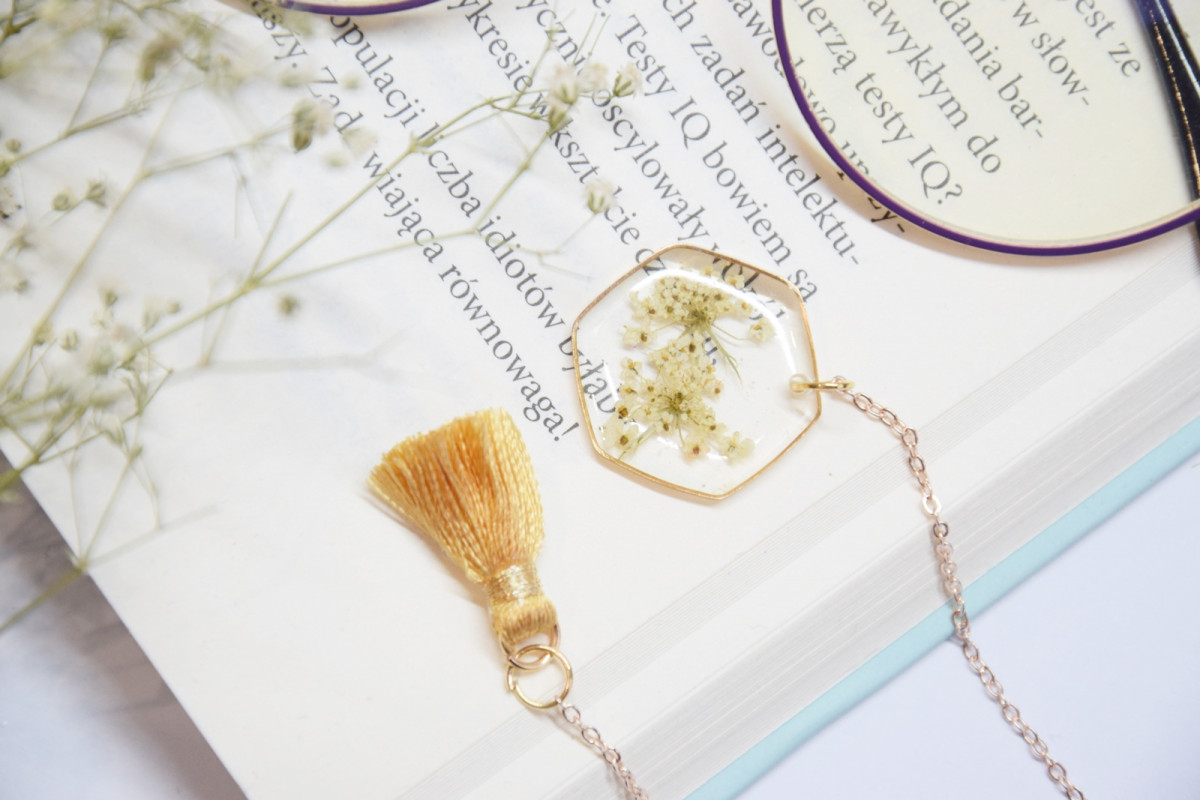 Biżuteryjna zakładka do książki  - dziki kwiat_photo1