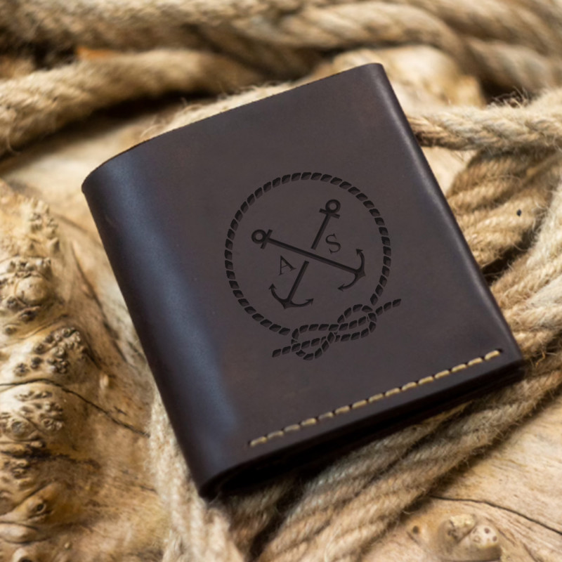 Brązowy portfel z kieszenią na bilon od Luniko_photo1