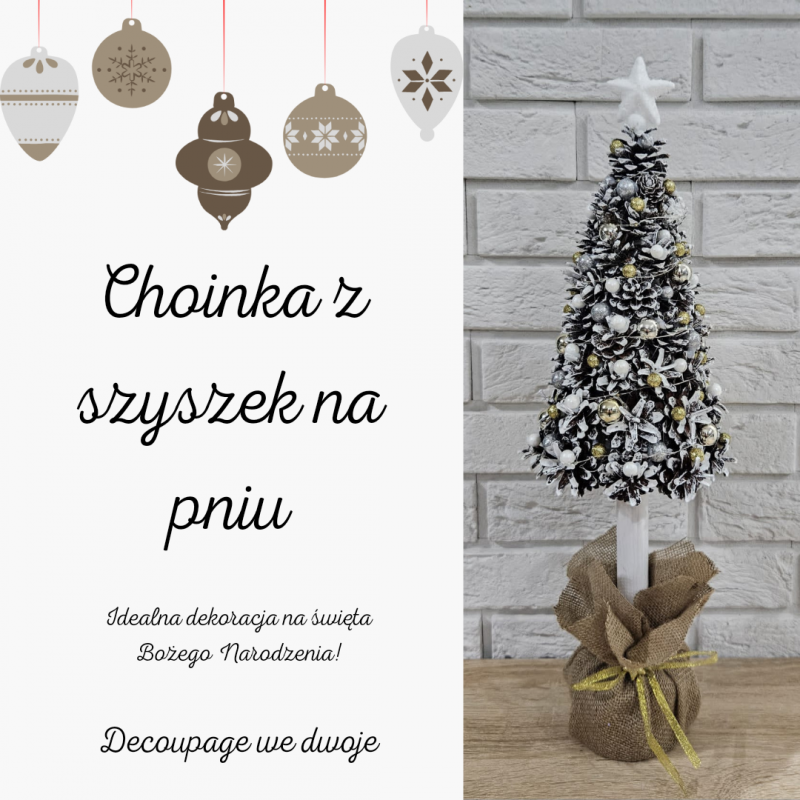 Choinka z szyszek 60cm decor na Boże Narodzenie_photo1