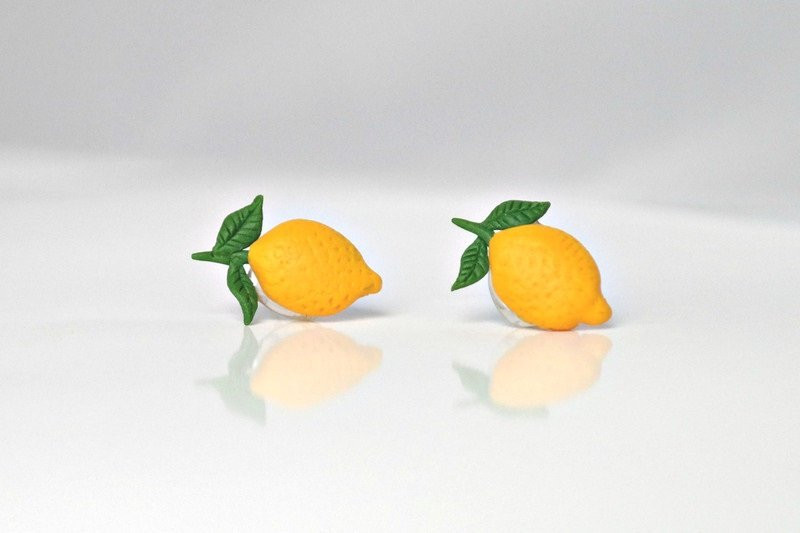 Cytryny - małe kolczyki wkrętki_photo1