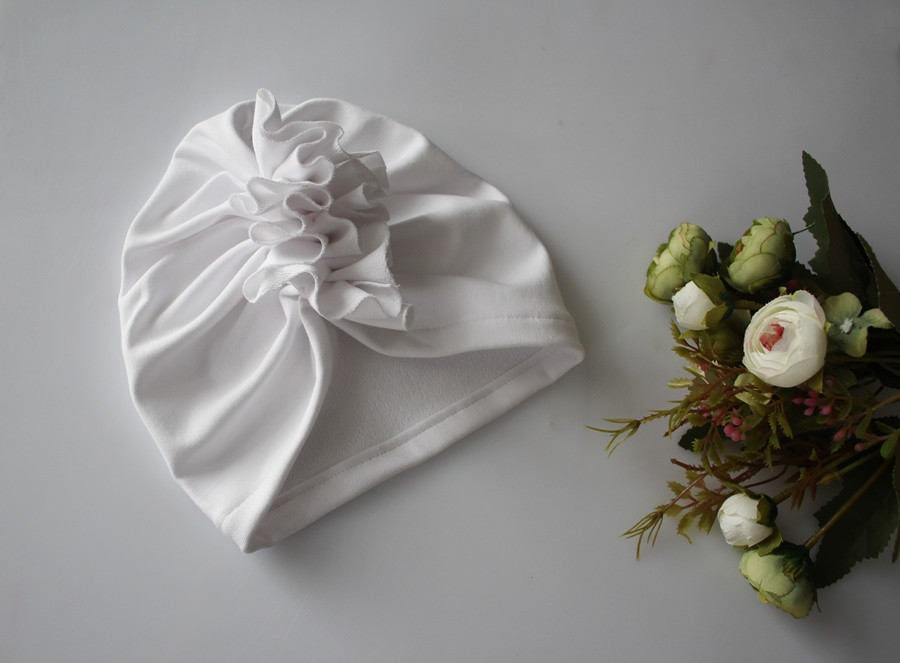 Czapka turban biel chrzest wiosna/jesień_photo1