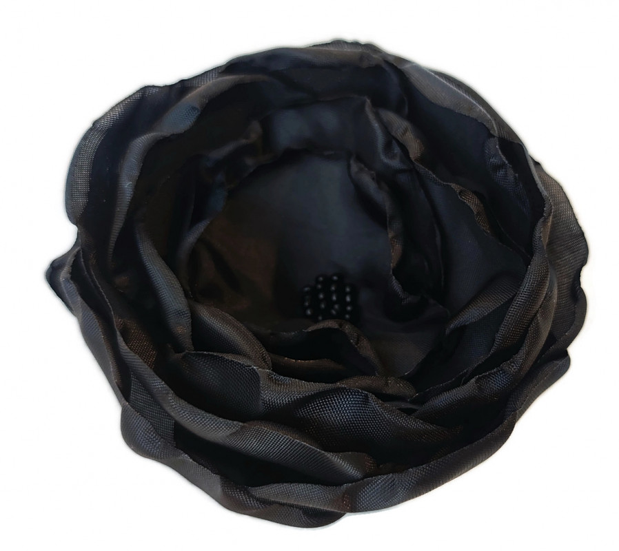 Czarna broszka kwiatek 8cm_photo1