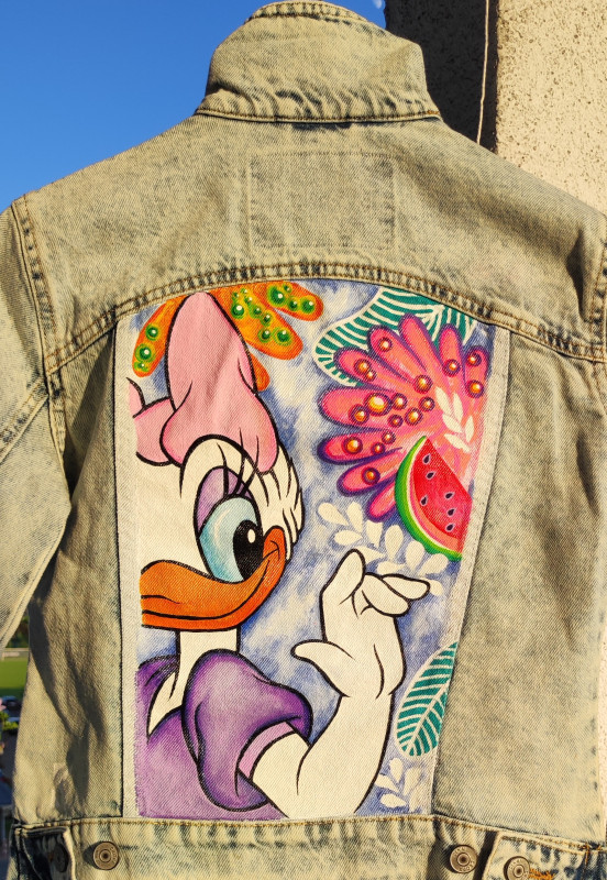 Disney ręcznie malowana kurtka jeansowa DAISY_photo1