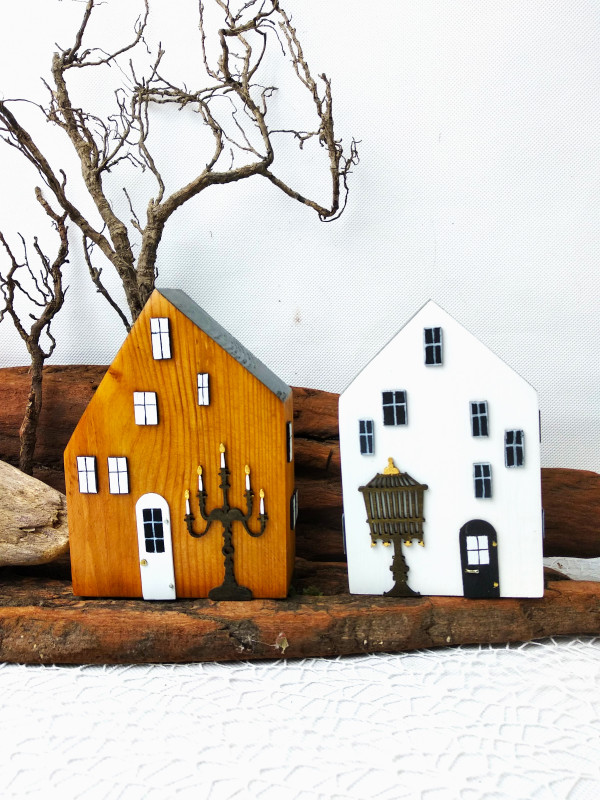 Drewniane, dekoracyjne domki. Oryginalna dekoracja._photo1