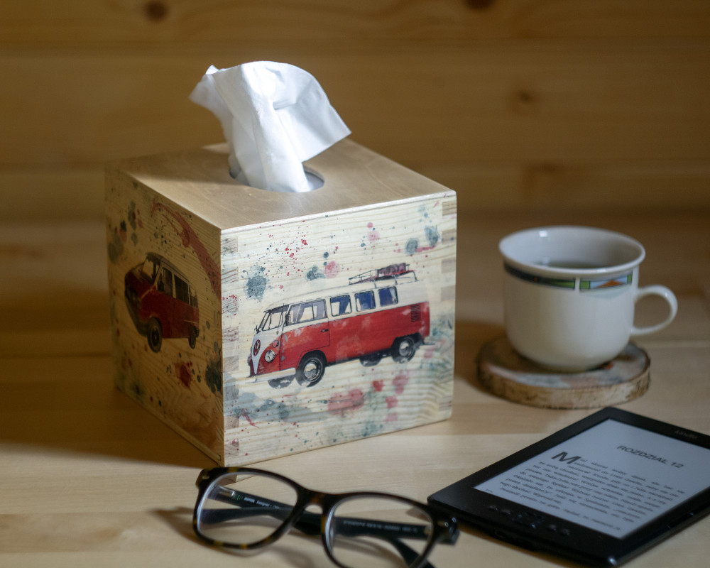Drewniane pudełko na chusteczki - VW Transporter_photo1