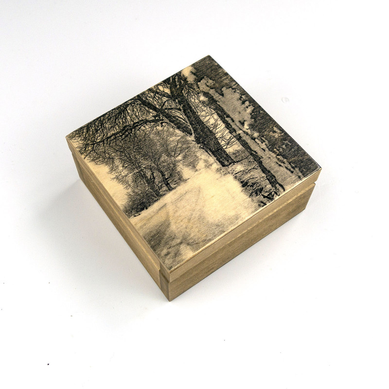 Drewniane pudełko - zimowa droga_photo1