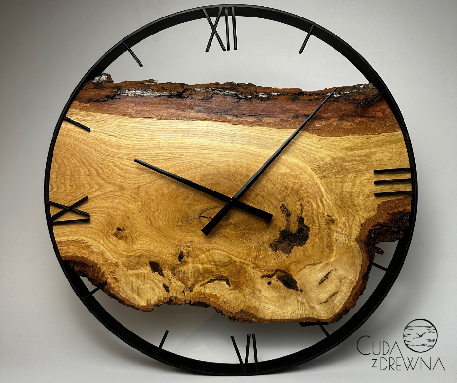 Drewniany zegar rzymski - na zamówienie | 60 cm_photo1