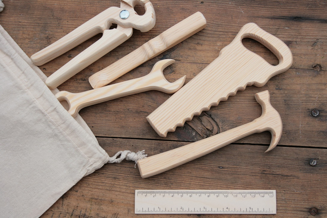 Drewniany zestaw 6 narzędzi dla dzieci_photo1
