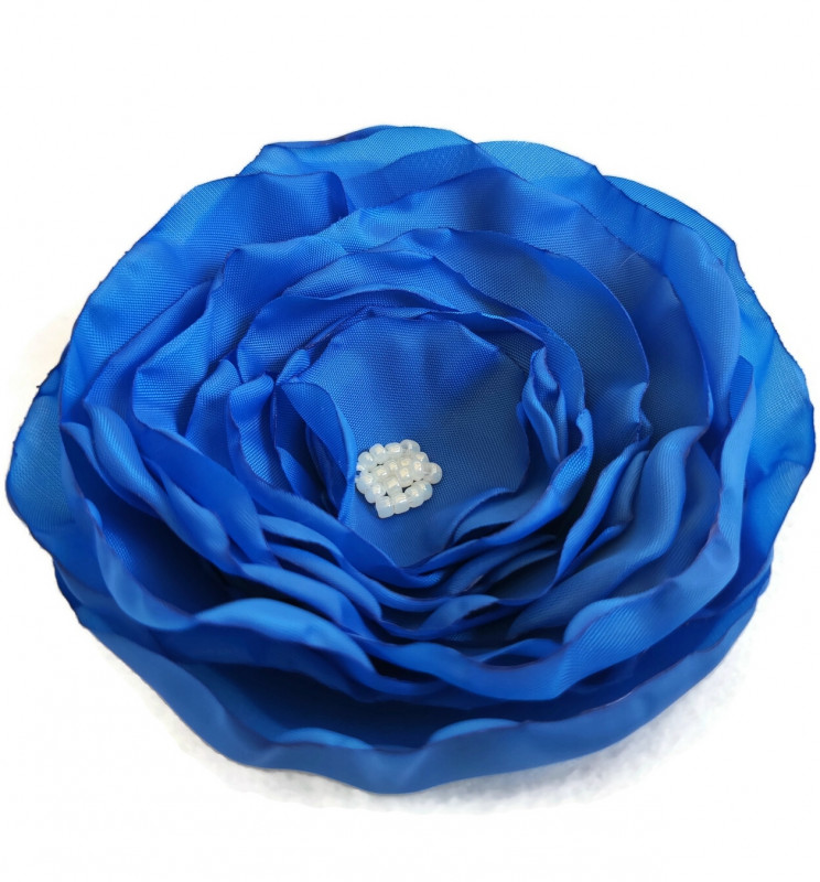Duża broszka niebieska kwiatek 12cm_photo1