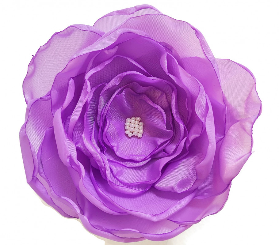 Duża jasno fioletowa broszka kwiatek 12cm_photo1