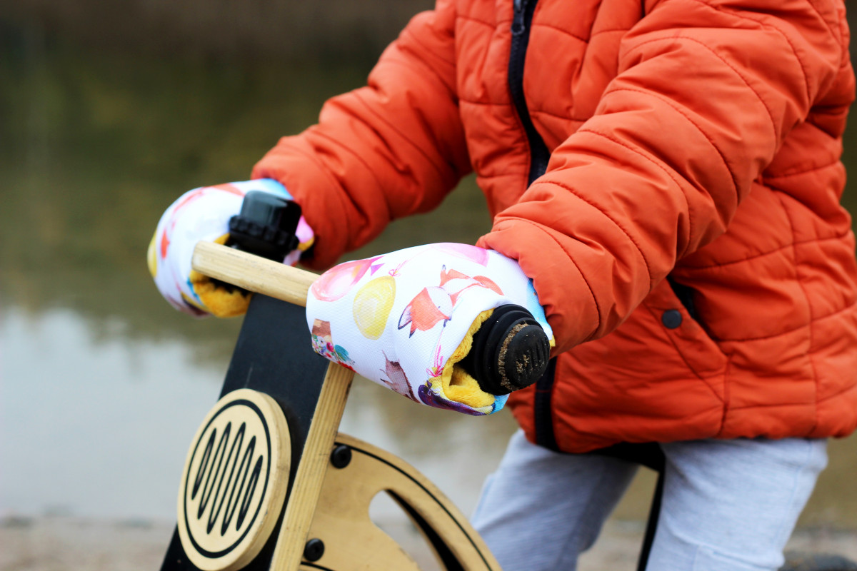 Dziecięce Mufki na hulajnogę i rowerek liski_photo1