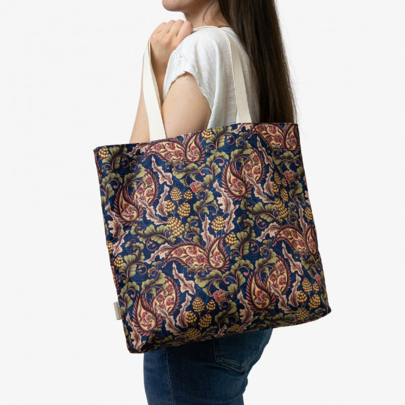 Granatowa torba na zakupy paisley_photo1